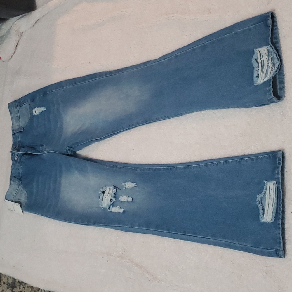 Pantalon distressed Boot Cut  Jeans NWT XL